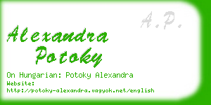 alexandra potoky business card